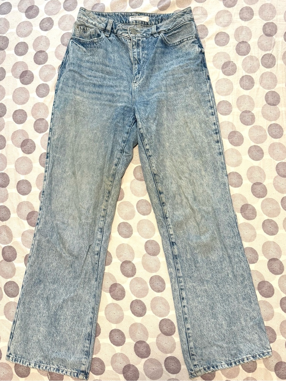 Garage Light Blue Flared Wide-Leg Jeans